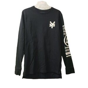 Zoo York Unbreakable Long Sleeve T Shirt, True East, Mens M Med, Black & White